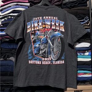 Daytona Beach Bike Week Graphic T-Shirt - Gray